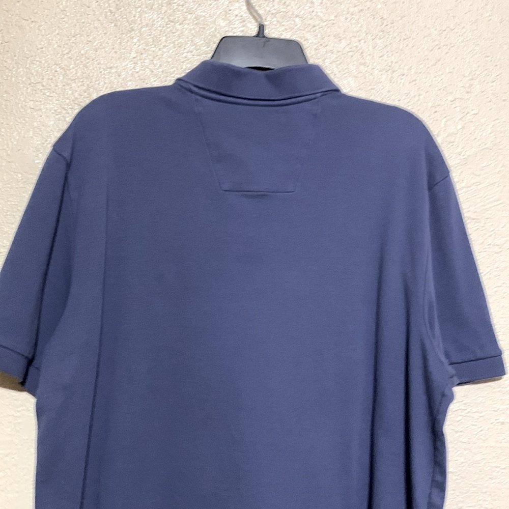 Nautica Men's Polo Shirt XL Stretchy Short Sleeve Pull Over LOGO Blue Cotton - Picture 11 of 13